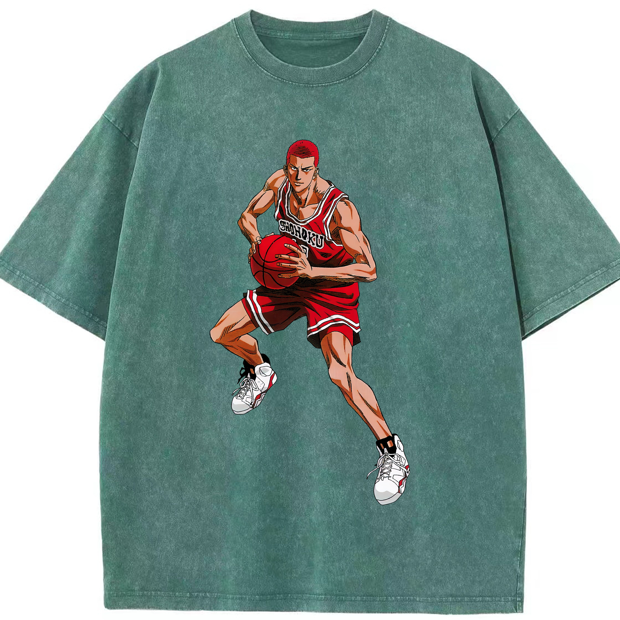 （画像用） SLAM DUNK／スラムダンク 綿100% ヴィンテージ風 半袖Tシャツ（フロントプリント）